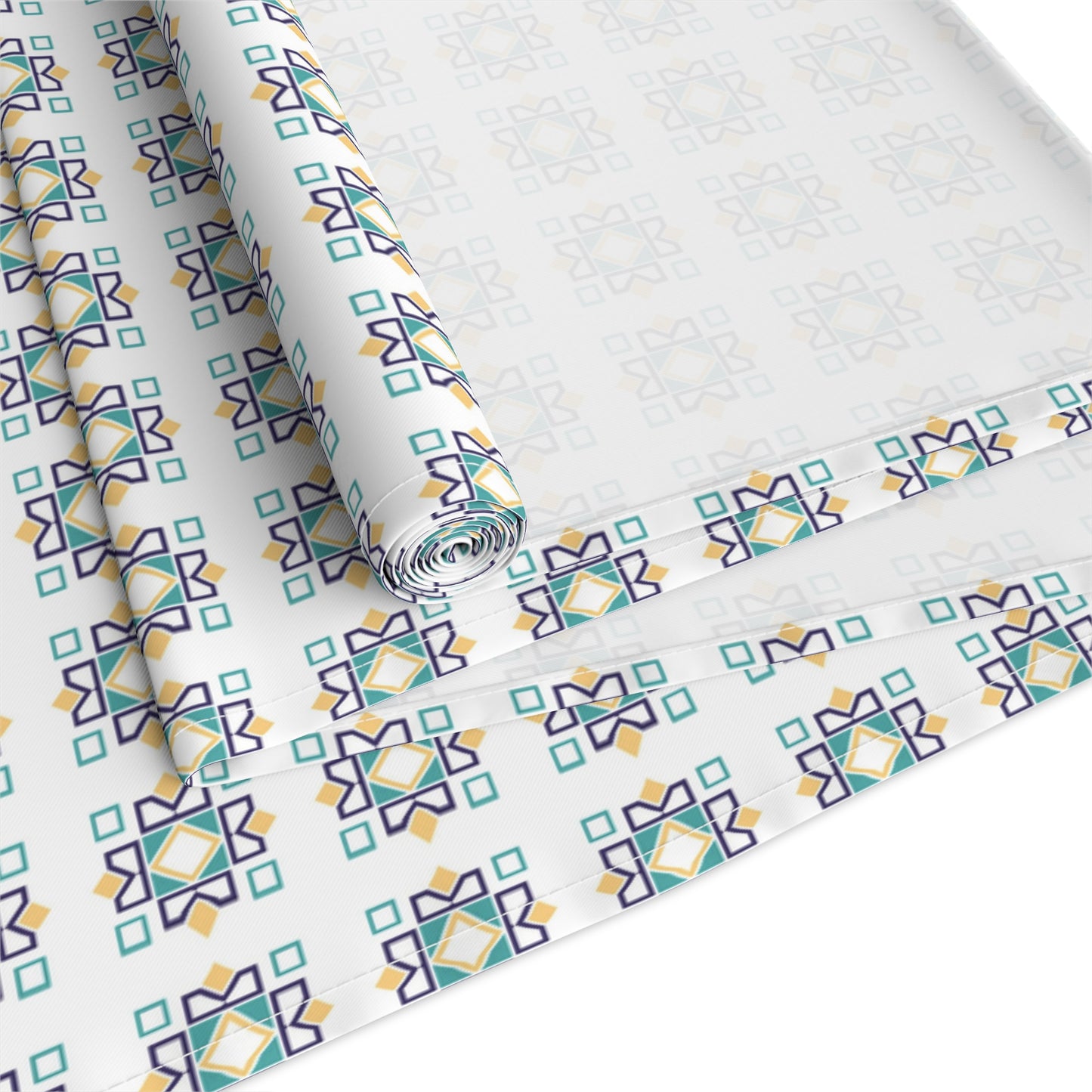 Moroccan Art Table Runner, Boho Home Decor, Cotton Fabric, Moroccan Design, Tribal Runner, Kitchen Table Decor