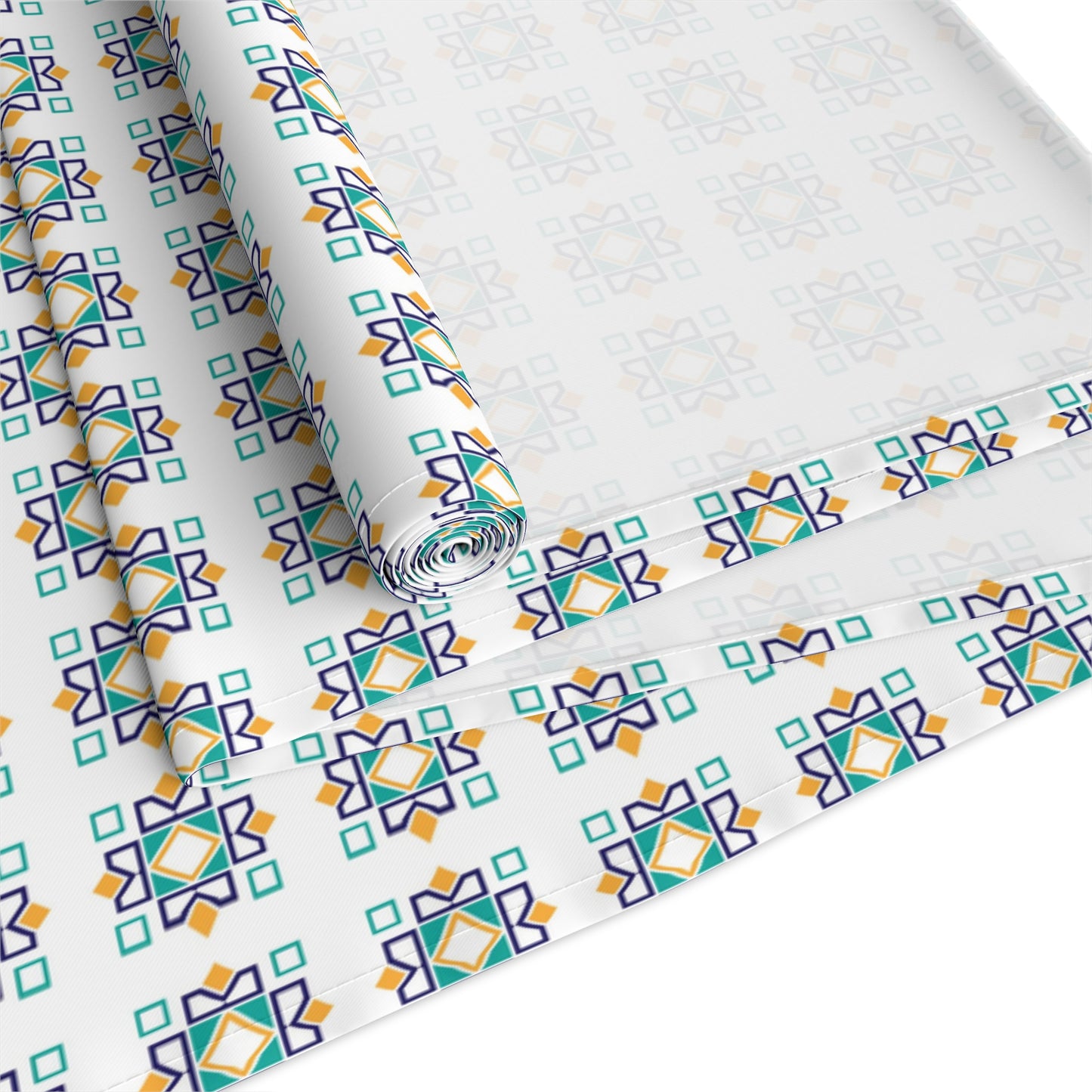 Moroccan Art Table Runner, Boho Home Decor, Cotton Fabric, Moroccan Design, Tribal Runner, Kitchen Table Decor