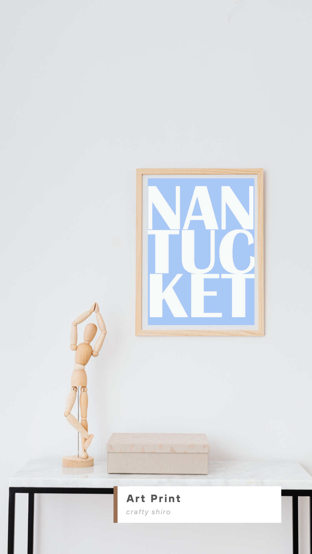 Nantucket print downloadable only - Nantucket digital print light blue