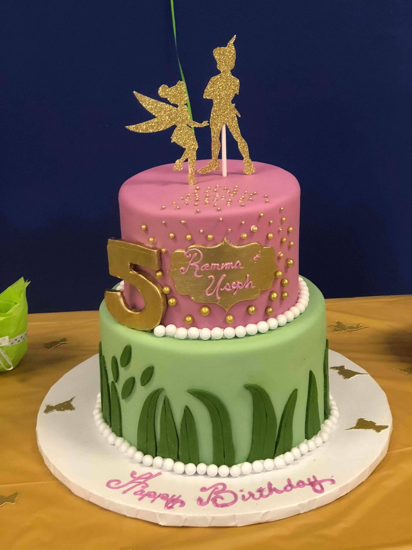 Tinkerbell and peter pan centerpieces - set of 2