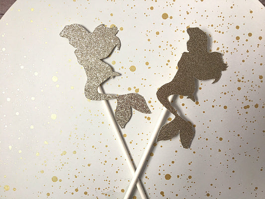 Mermaid Party Centerpieces - Set of 2, Under the Sea Decor, Kids Birthday, Baby Shower, Nautical Theme, Cute & Fun Event Decorations