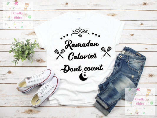 Ramadan Tshirt unisex Ramadan calories dont count tshirt for ramadan