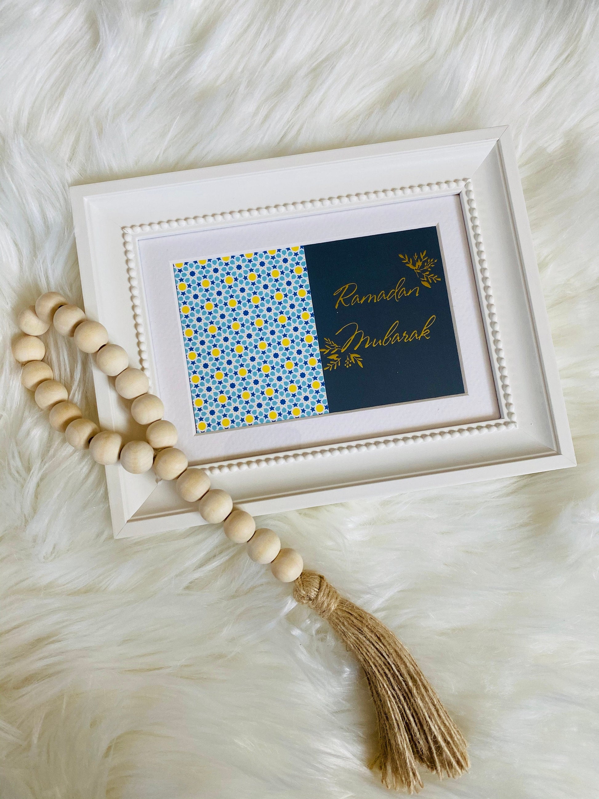 Gold Foil Ramadan MUBARAK Postcard, Ramadan Postcard, Ramadan Mubarak greeting