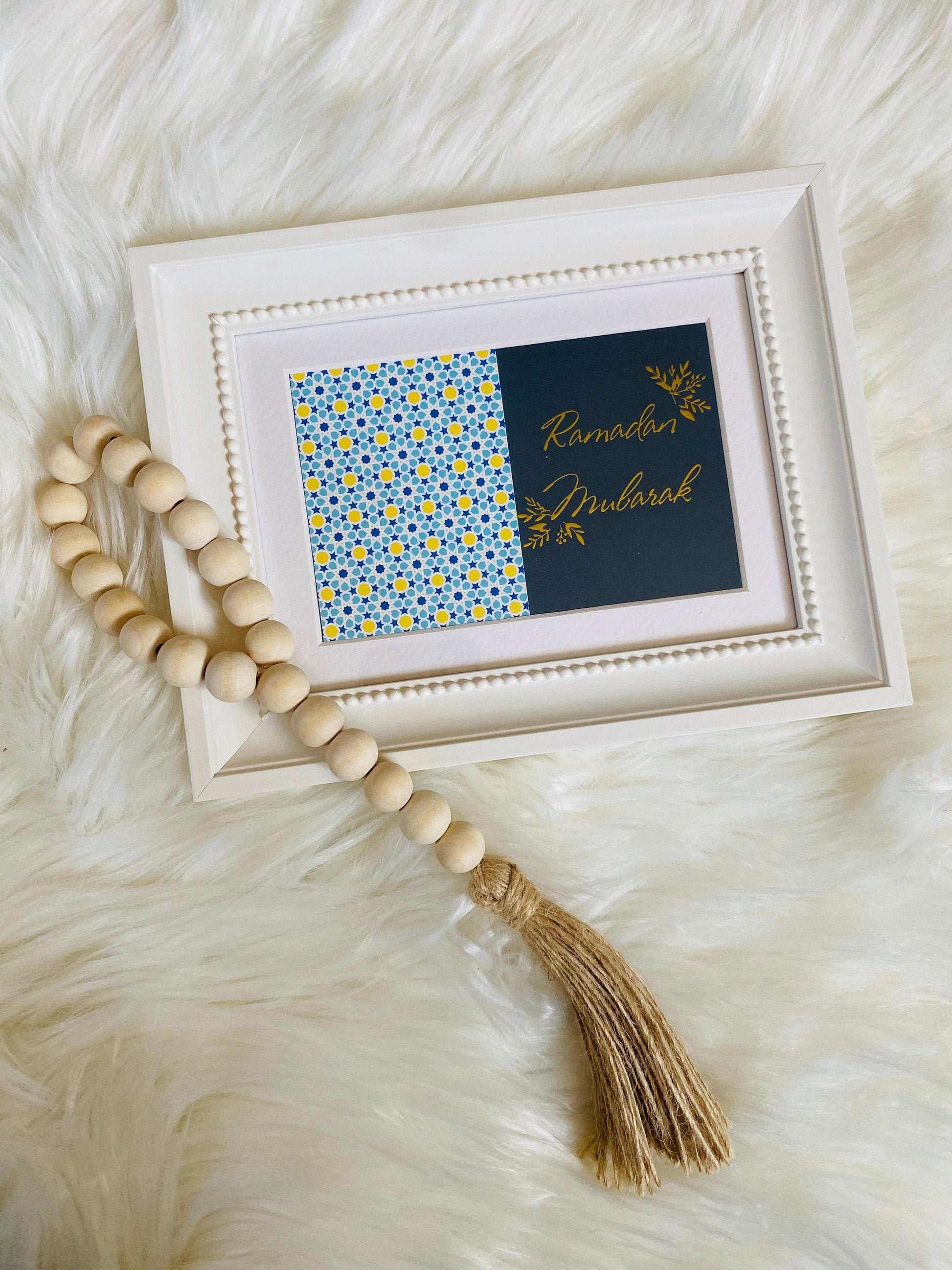 Gold Foil Ramadan MUBARAK Postcard, Ramadan Postcard, Ramadan Mubarak greeting