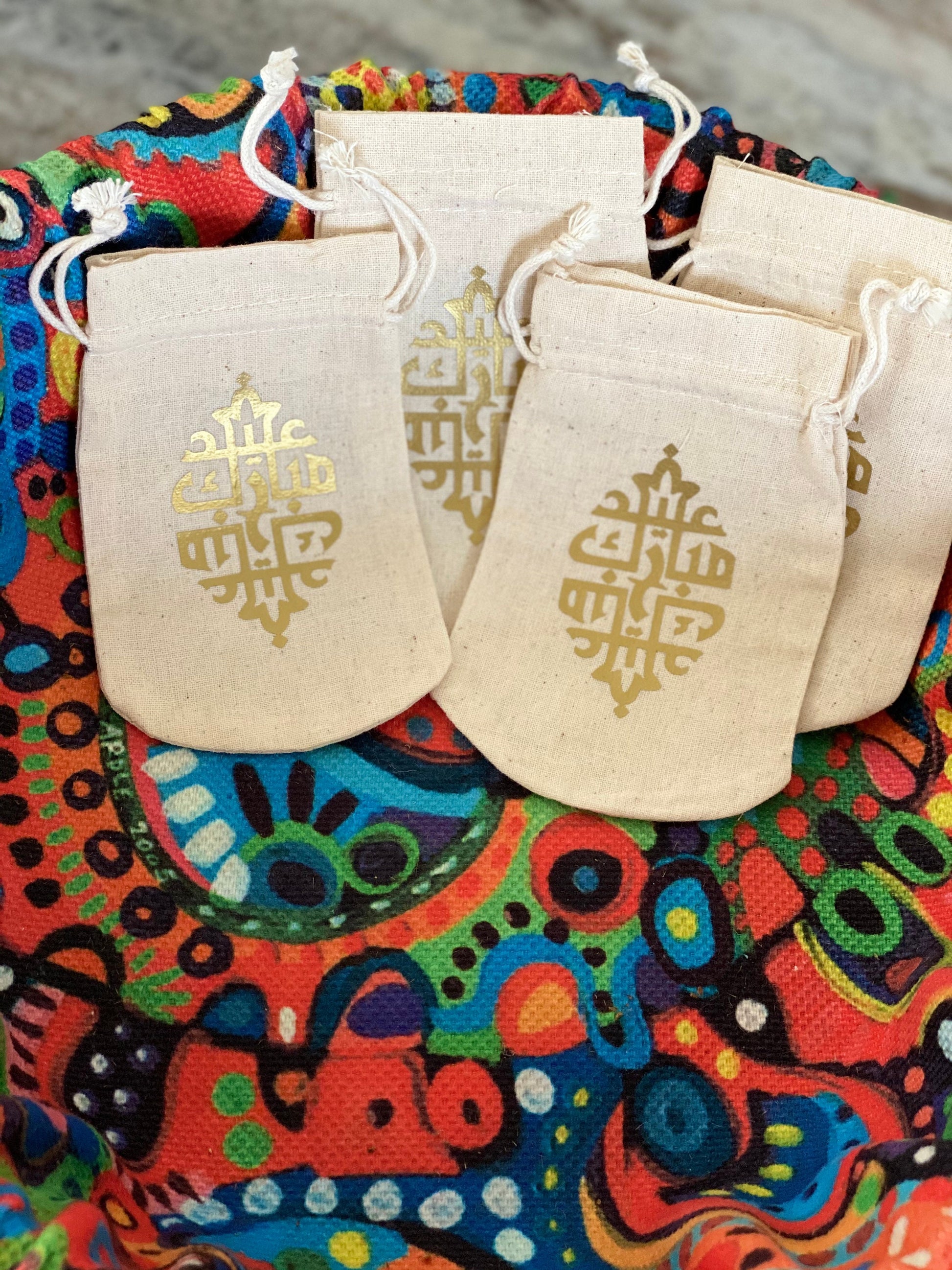 Eid Mubarak goodie bags - cotton goodie bags - eid gifts - eidi