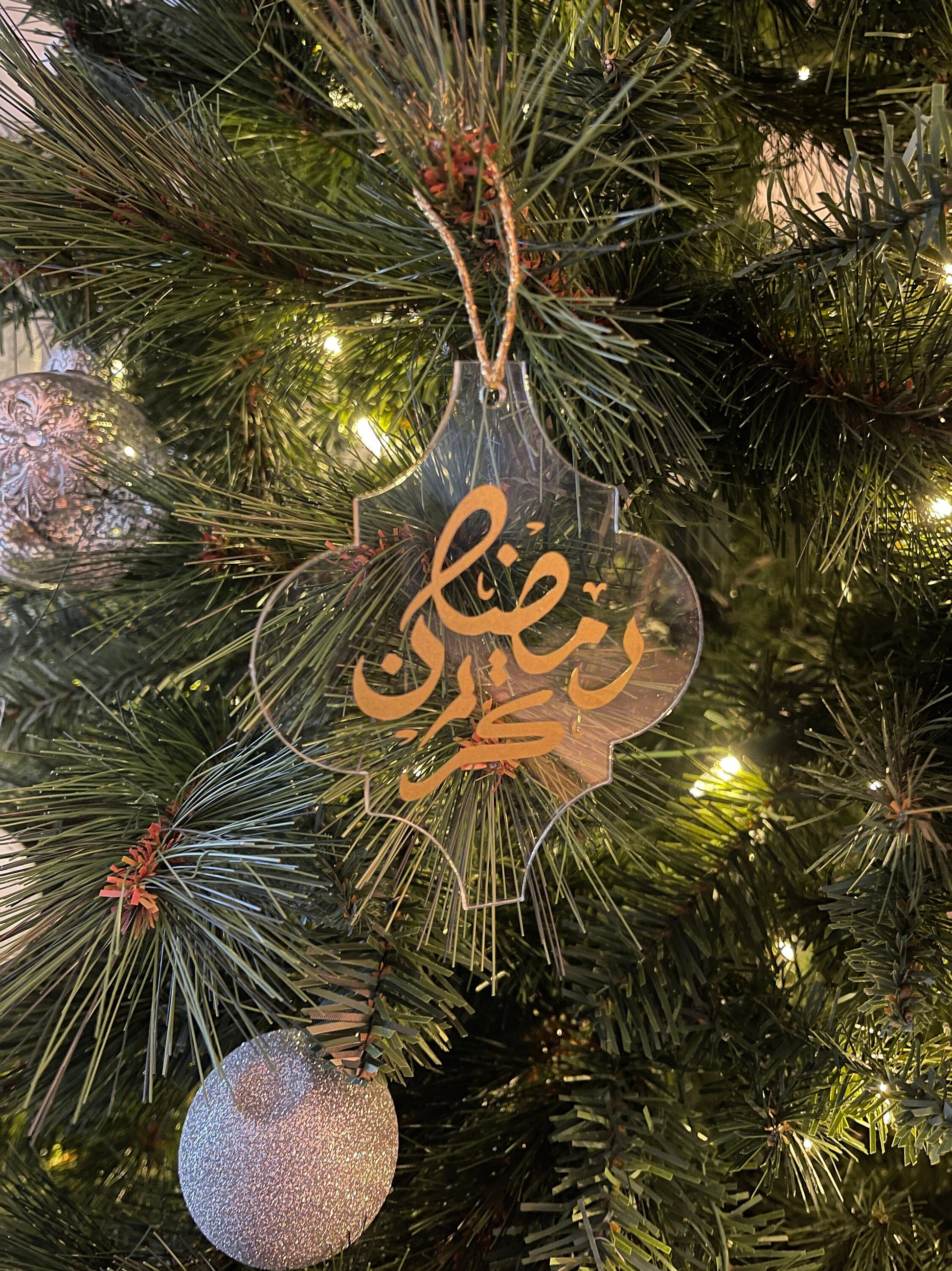 Ramadan Mubarak acrylic ornament Ramadan decoration Ramadan gift tag Arabesque acrylic