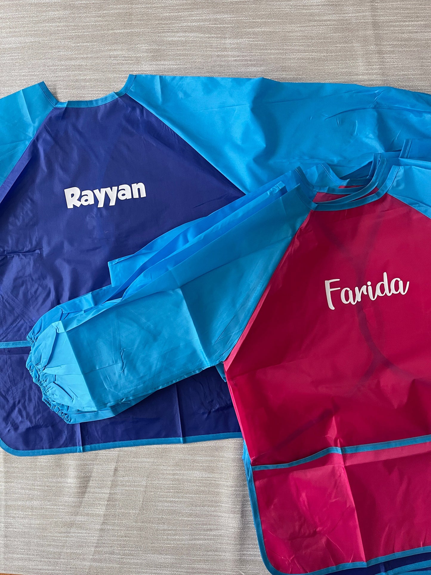 Personalized smocks for kids paint party favors paint party smocks, Personalised kids painting apron