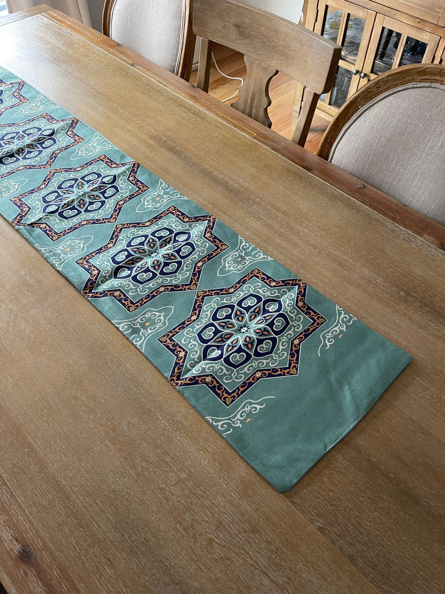 Ramadan table runner, Islamic decor, festive table setting, Ramadan decorations, iftar table decor, suhoor essentials, Ramadan home decor