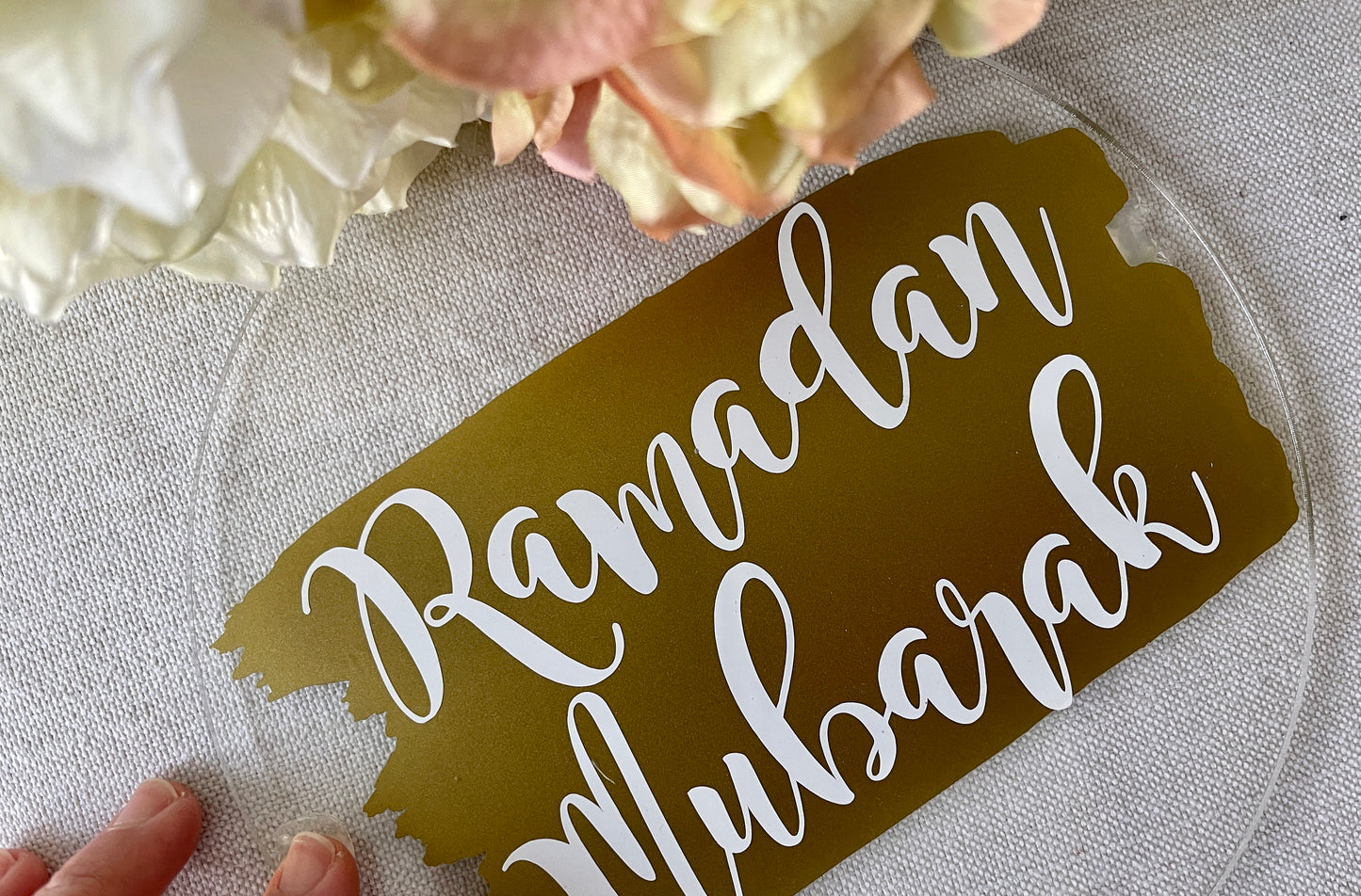 Ramadan Mubarak round acrylic wreath decoration Eid decoration EID MUBARAK