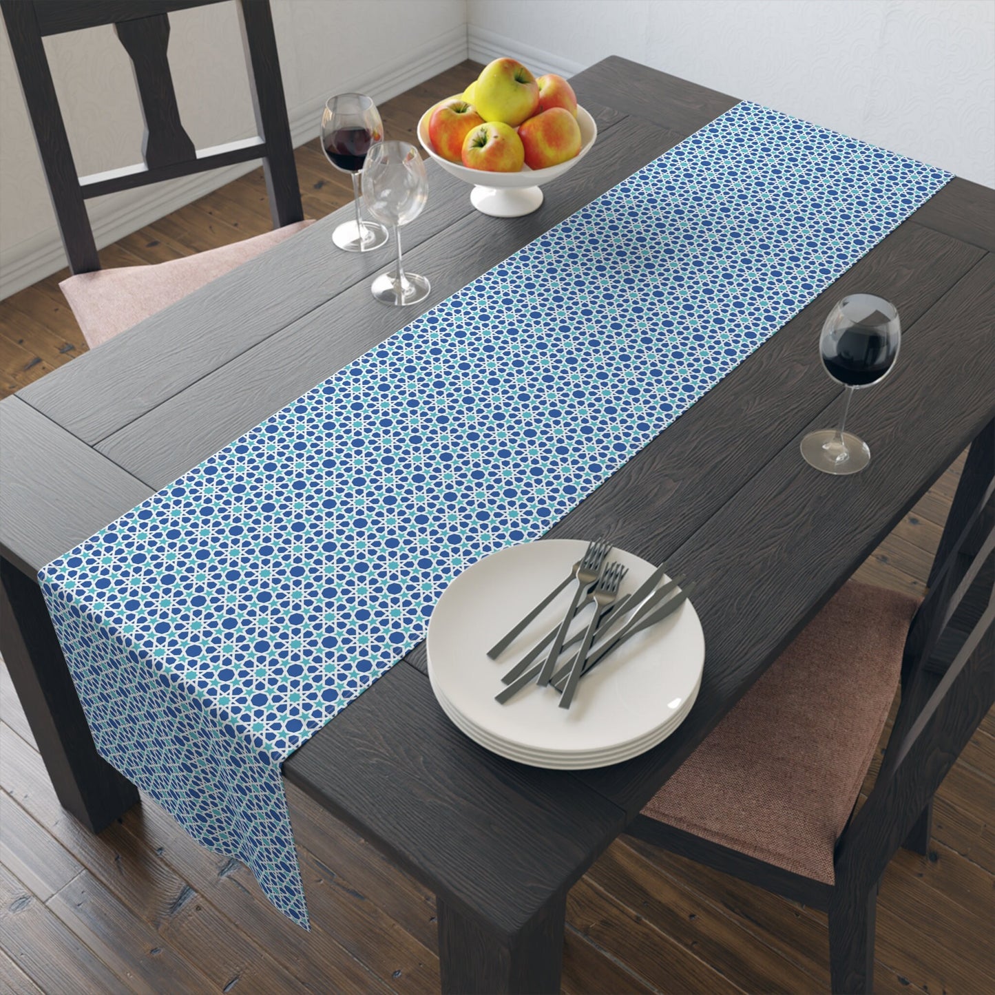 Ramadan table runner, Moroccan inspired design table runner, Arabic design table runner