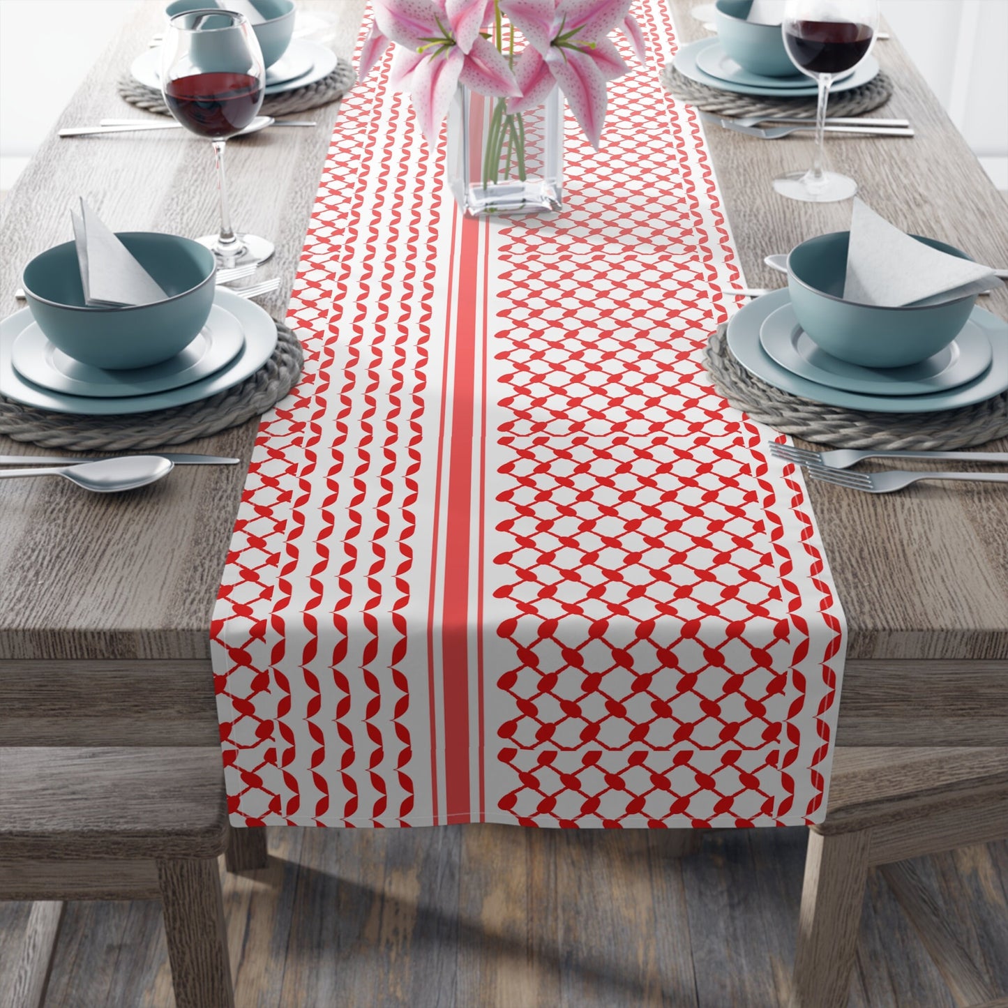 Palestinian tatreez print Table Runner (Cotton, Poly) gifts for home