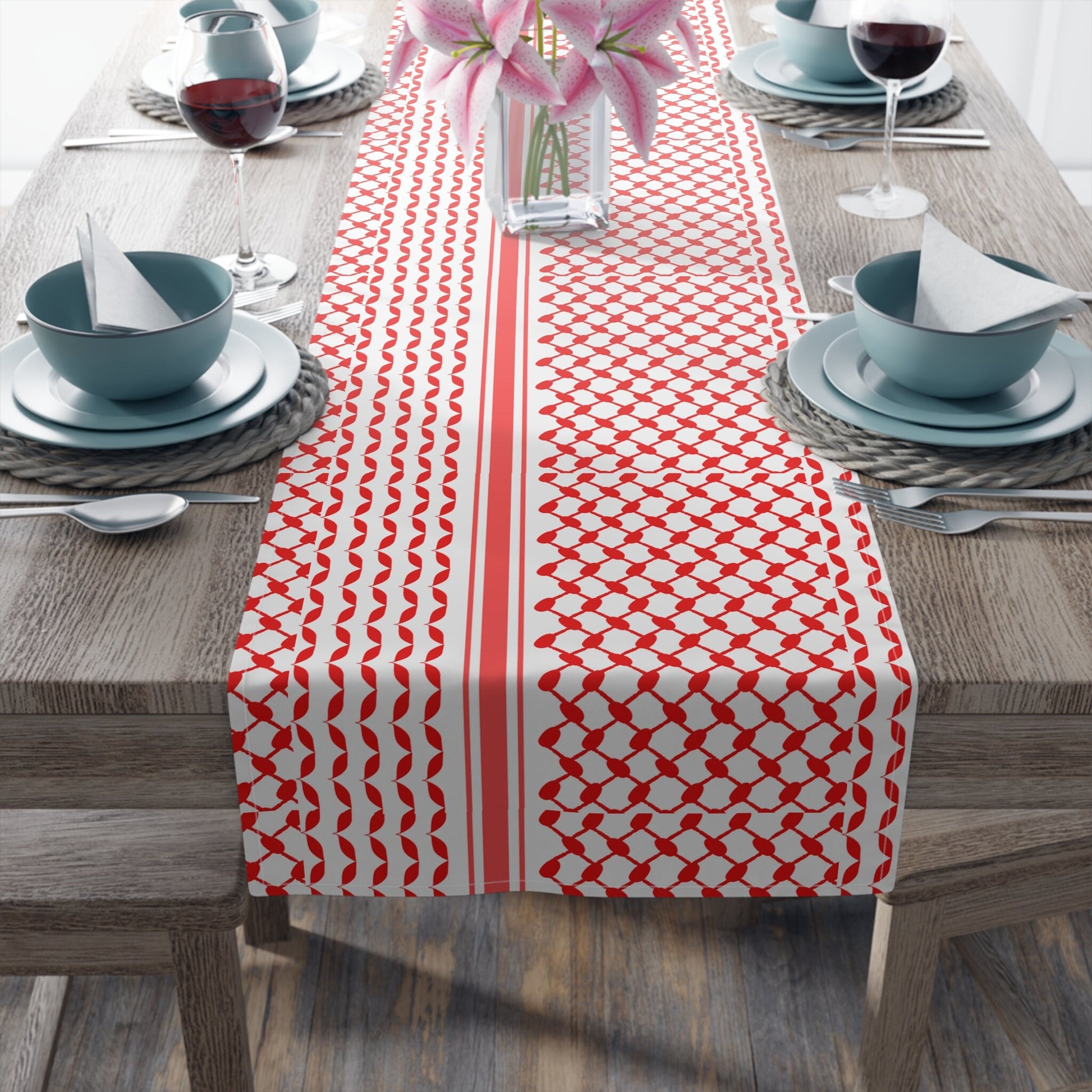 Palestinian tatreez print Table Runner (Cotton, Poly) gifts for home