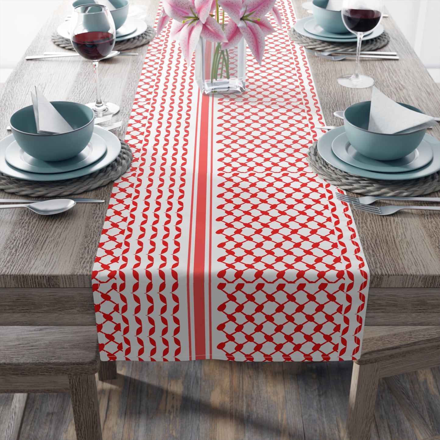 Palestinian tatreez print Table Runner (Cotton, Poly) gifts for home