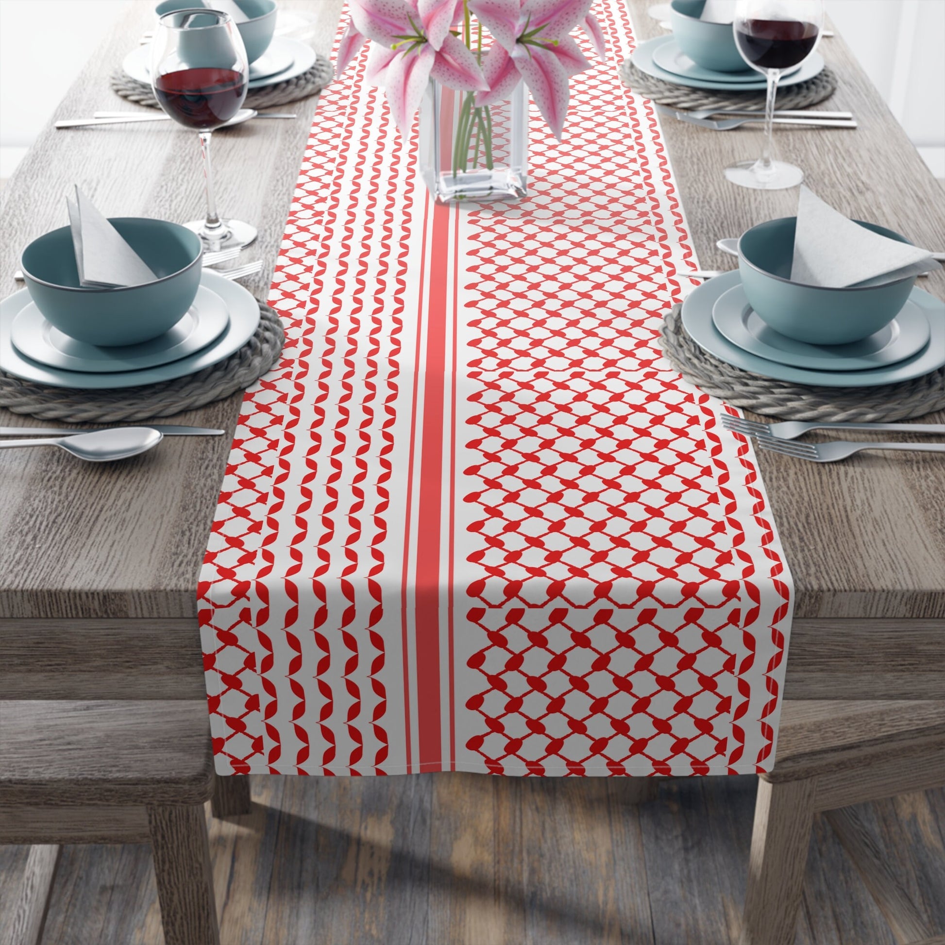 Palestinian tatreez print Table Runner (Cotton, Poly) gifts for home