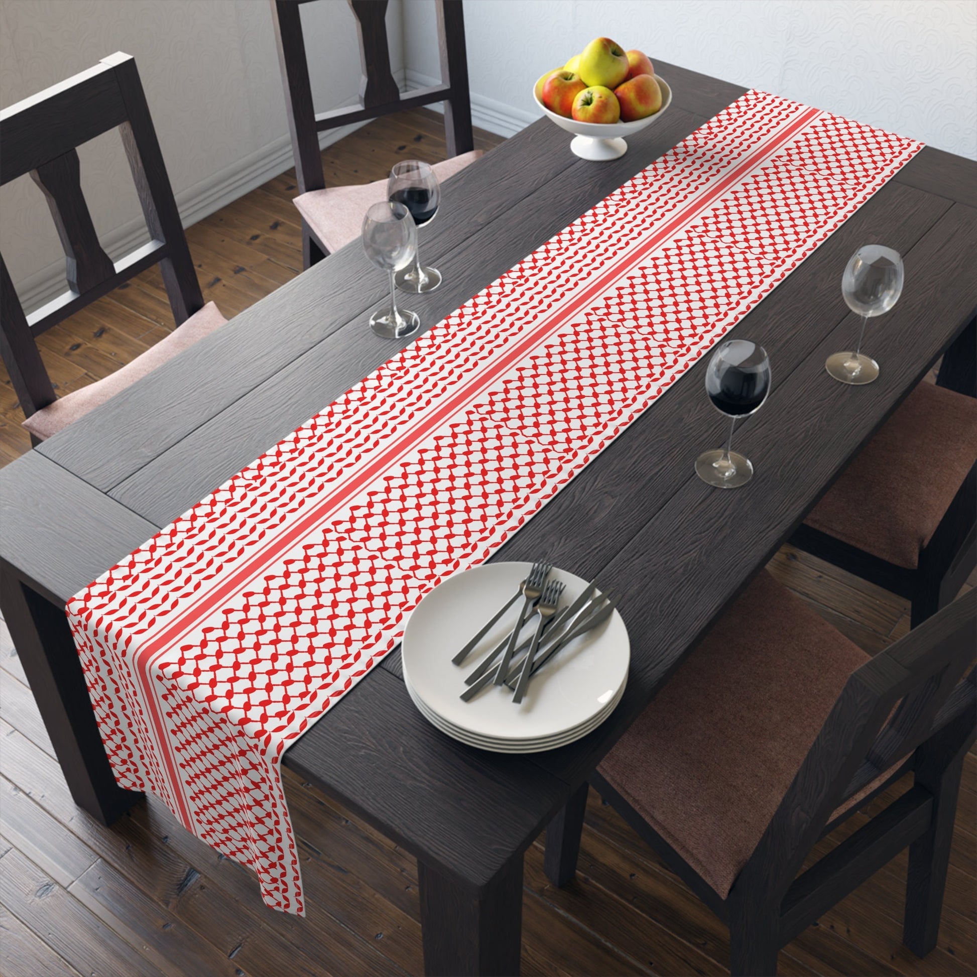 Palestinian tatreez print Table Runner (Cotton, Poly) gifts for home