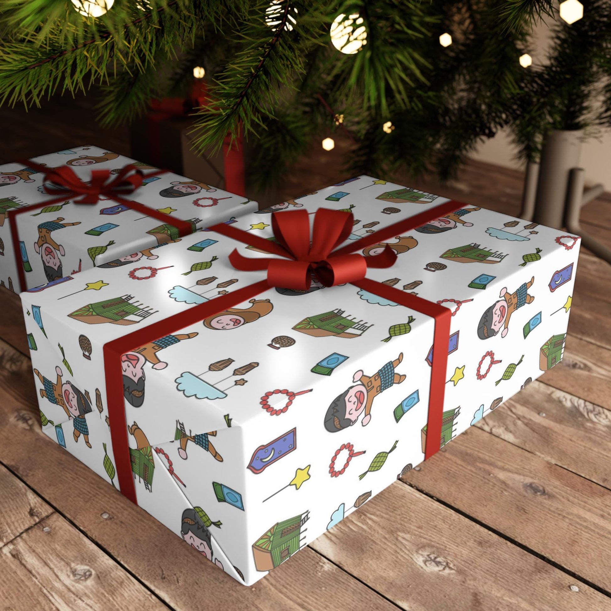 Gift Wrapping Paper, Ramadan and Eid Gift Wrap Paper, Islamic Holiday Present Decoration, Muslim Festive Gift Packaging, Holiday Gifting