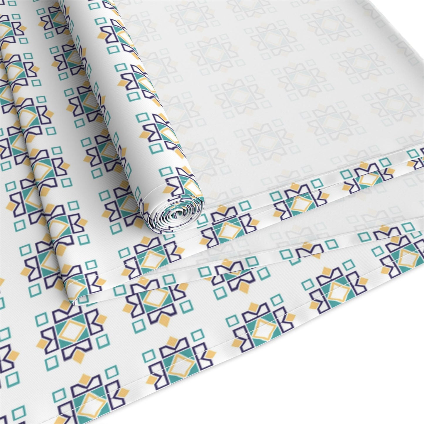 Moroccan Art Table Runner, Boho Home Decor, Cotton Fabric, Moroccan Design, Tribal Runner, Kitchen Table Decor