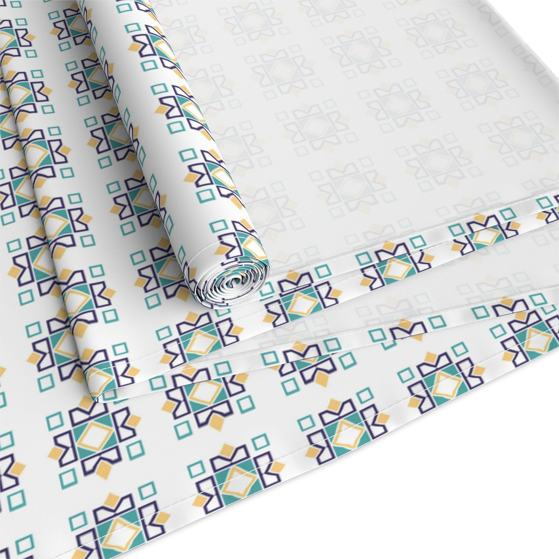 Moroccan Art Table Runner, Boho Home Decor, Cotton Fabric, Moroccan Design, Tribal Runner, Kitchen Table Decor