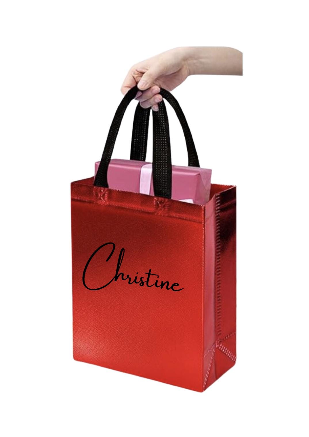 Personalized Christmas Gift Bags, Red Gift Bags, Xmas Gift Bags, Christmas Party Bags, Christmas bags, Custom Christmas Gift, Christmas Eve