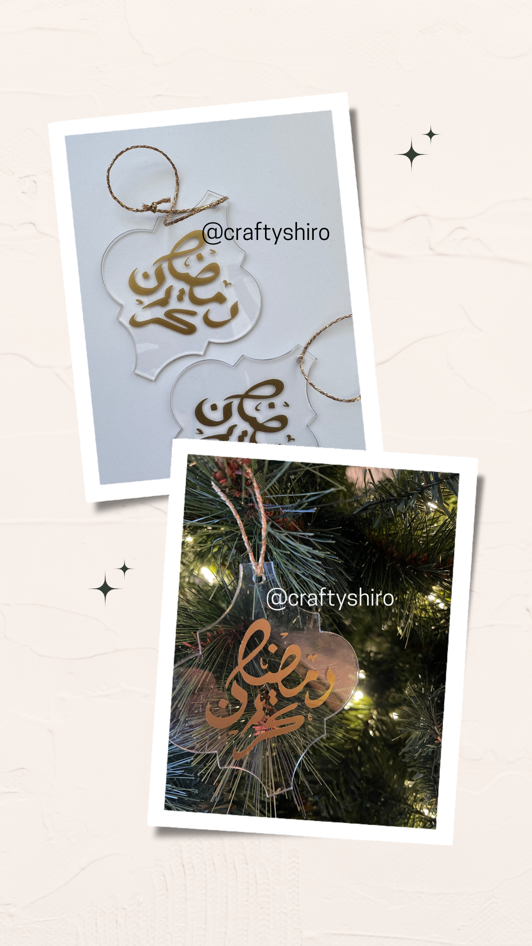 Ramadan Mubarak acrylic ornament Ramadan decoration Ramadan gift tag Arabesque acrylic