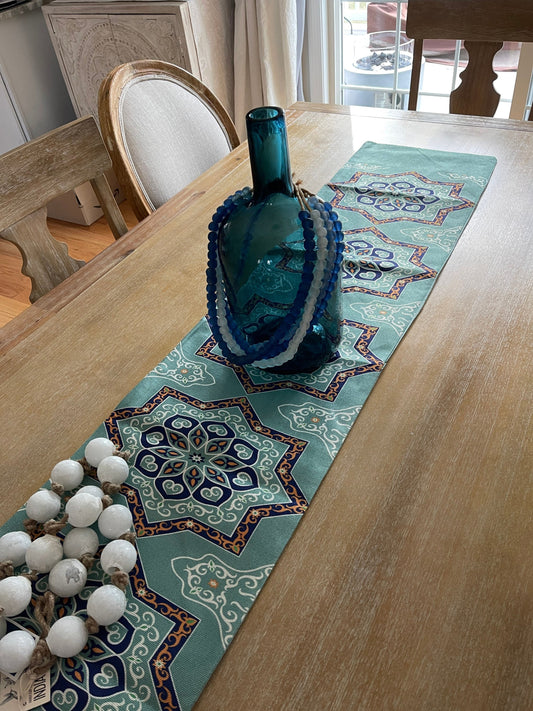 Ramadan table runner, Islamic decor, festive table setting, Ramadan decorations, iftar table decor, suhoor essentials, Ramadan home decor