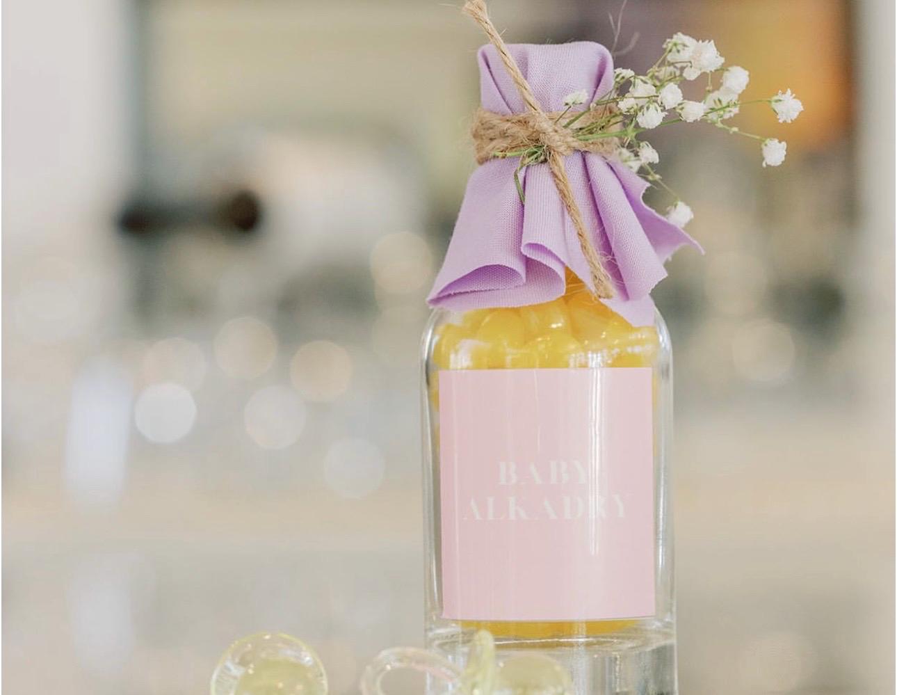 Personalized olive oil bottles party favors set of 10, oil favors for party